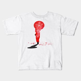 Lonely Girl | Oriental Japanese Art Kids T-Shirt